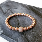 Hematite & Pave Bracelet