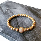 Hematite & Pave Bracelet