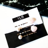 Rose Quartz & Pearl Hair Pins